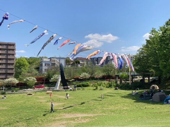 今年もこいのぼりをあげました！